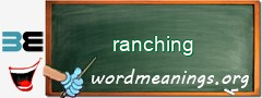 WordMeaning blackboard for ranching